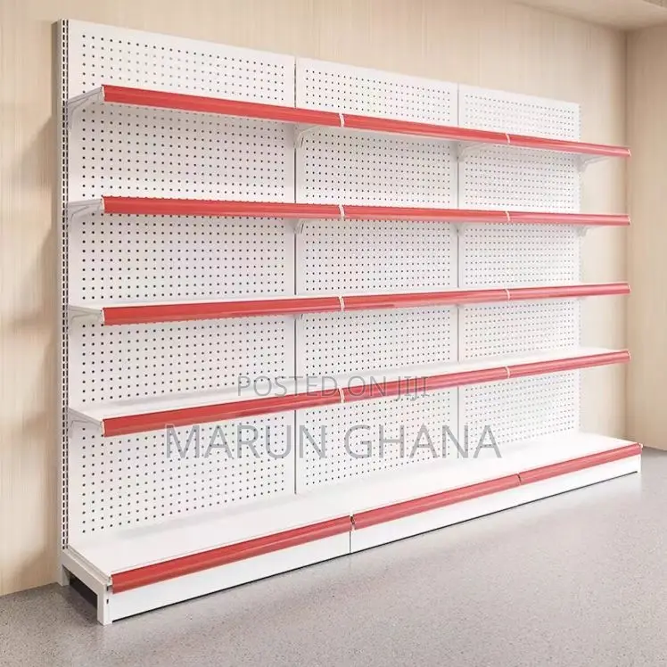 Single-Sided Supermarket Wall Shelves Retail Display Racks