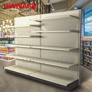 Heavy-Duty Steel Wall Unit Shelves for Supermarkets Mini Marts