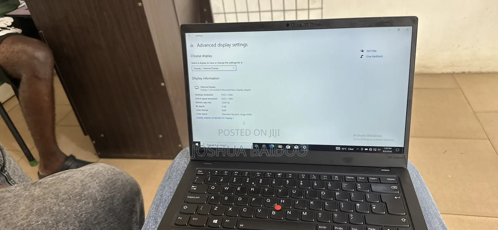 Laptop Lenovo ThinkPad X1 Carbon 16GB Intel Core i5 SSD 256GB
