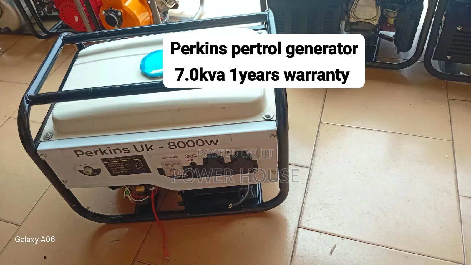 Heavy-Duty Perkins UK 8000W Generator – Strong Performance