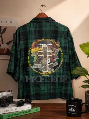 Vintage Cropped Cotton Flannel Shirts