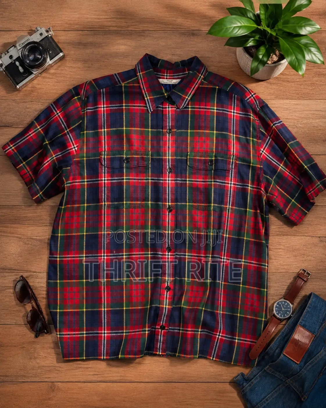 Vintage Cropped Cotton Flannel Shirts