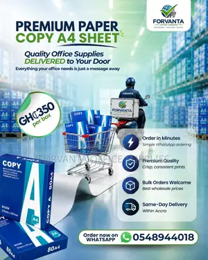 A4 Copy Paper – Five-Ream Pack