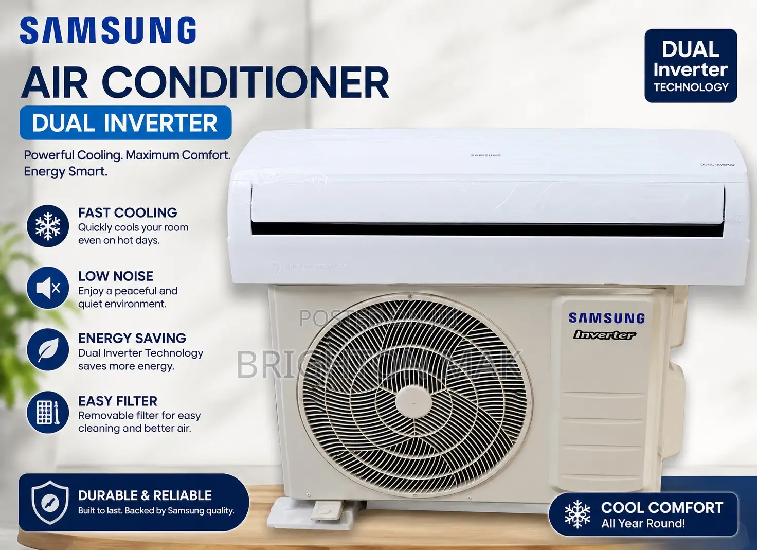Samsung Air Condition 2.0hp Dual Inverter