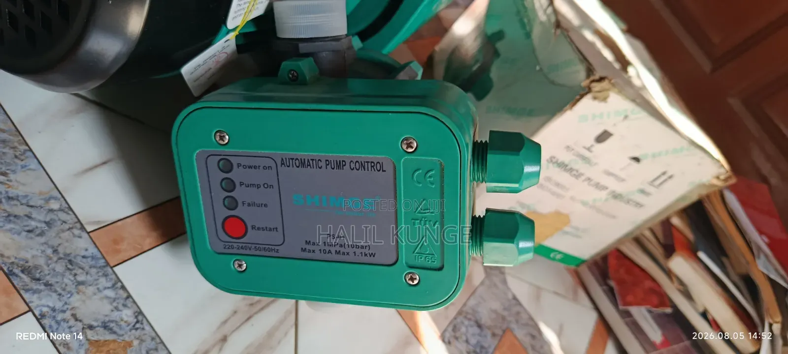 Brand New Shimge 1HP Pump + Shimge PS-01 Automatic Booster Kit