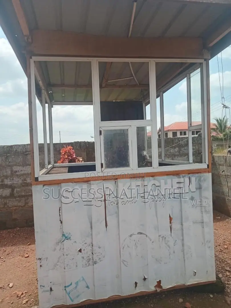 Metal and Transparent Glass Kiosks. Spacious