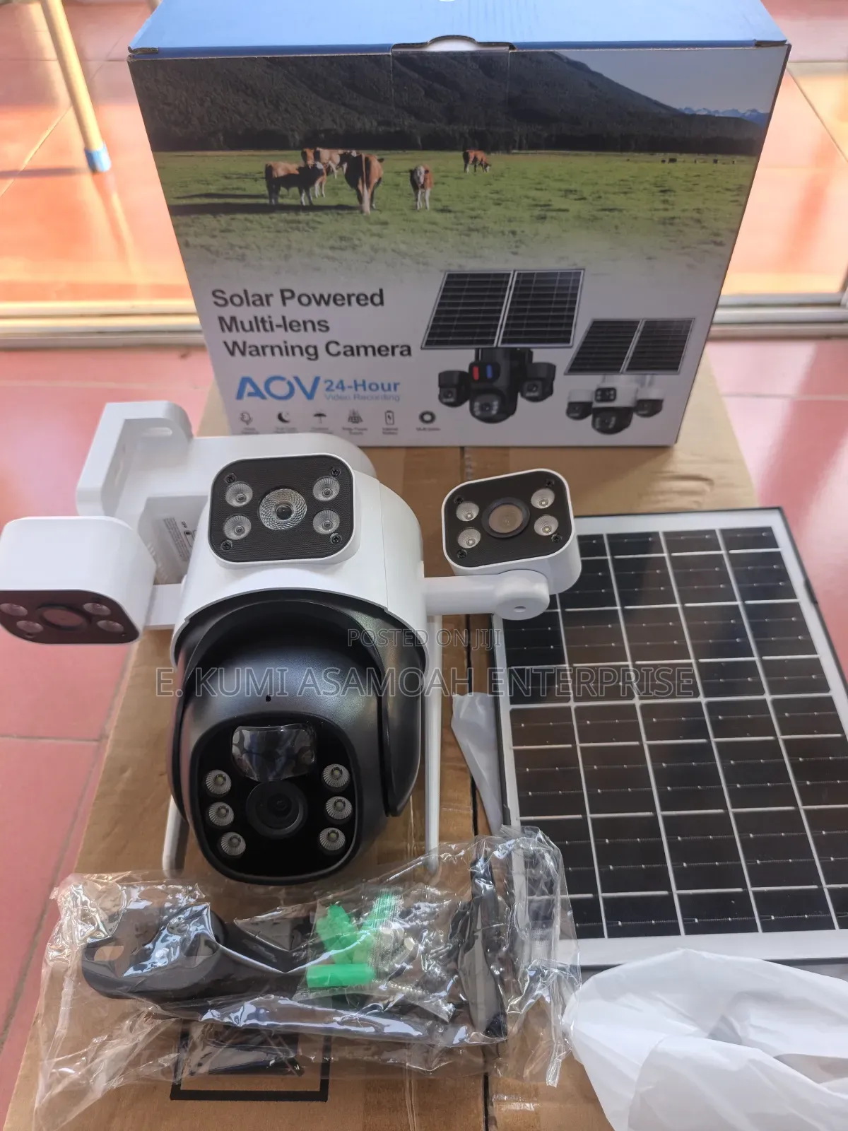 Solar Powered 3Lens Warning Camera