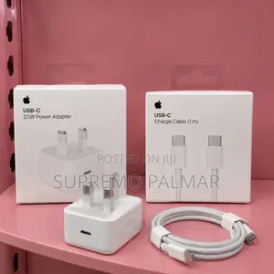 Original 20W USB-C Type-C Fast Charger +1m Cable UK 3-Pins for iPhone