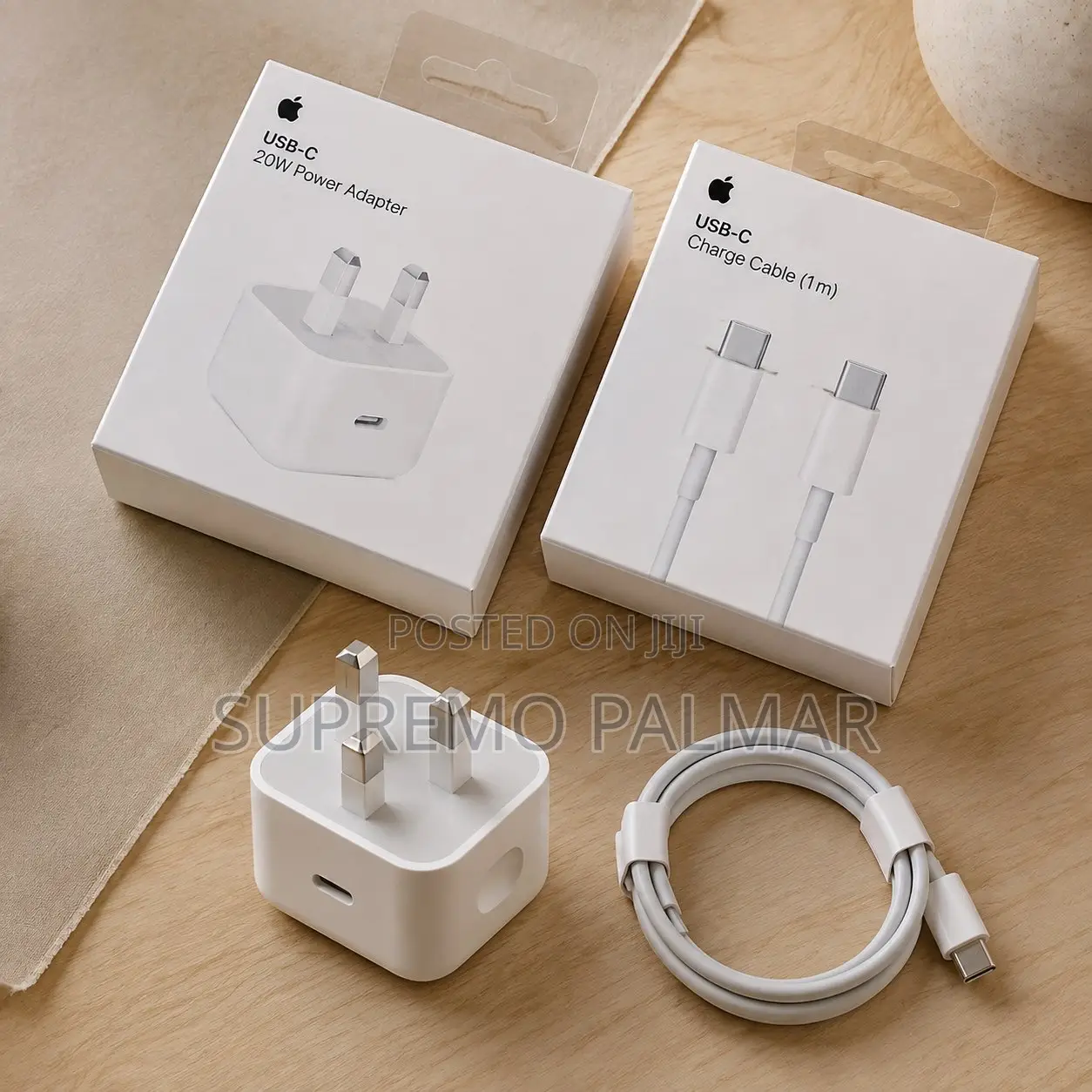 Original 20W USB-C Type-C Fast Charger +1m Cable UK 3-Pins for iPhone