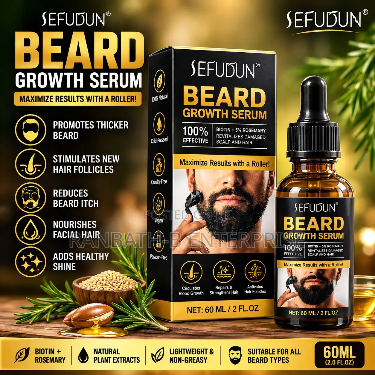 Premium SEFUDUN Beard Nourishing Serum