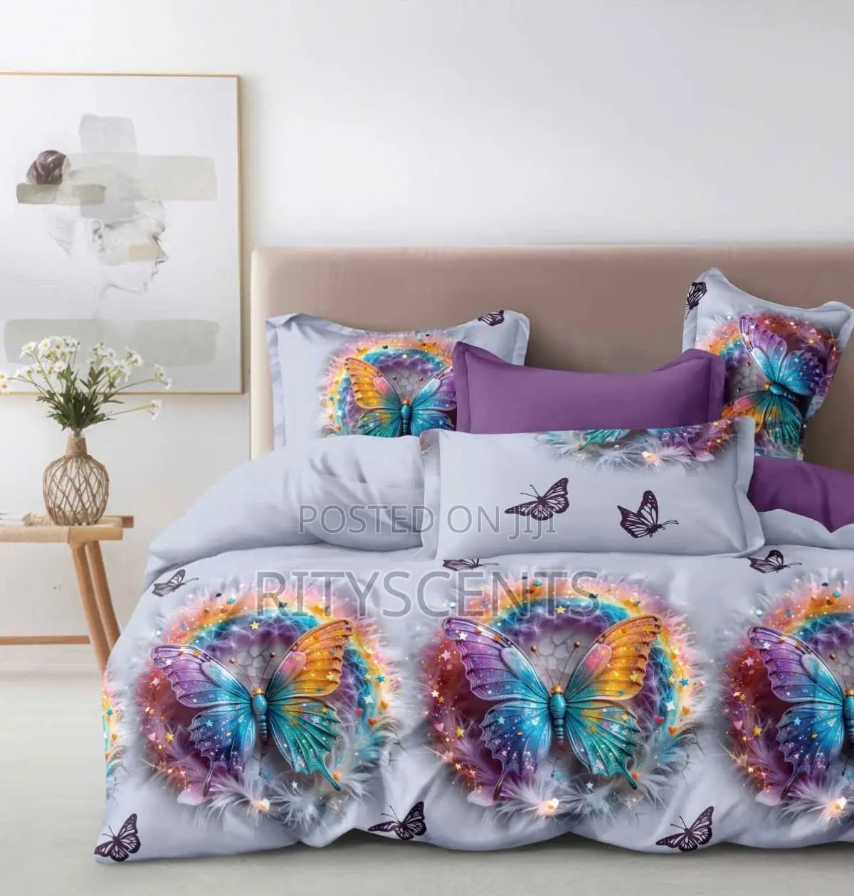 Queen Size Bedsheet With 3 Pillow Cases