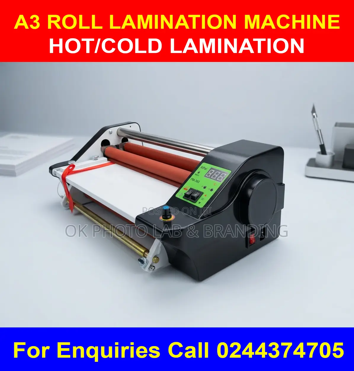 A3 Digital Hot/Cold Desktop LAMINATING MACHINE