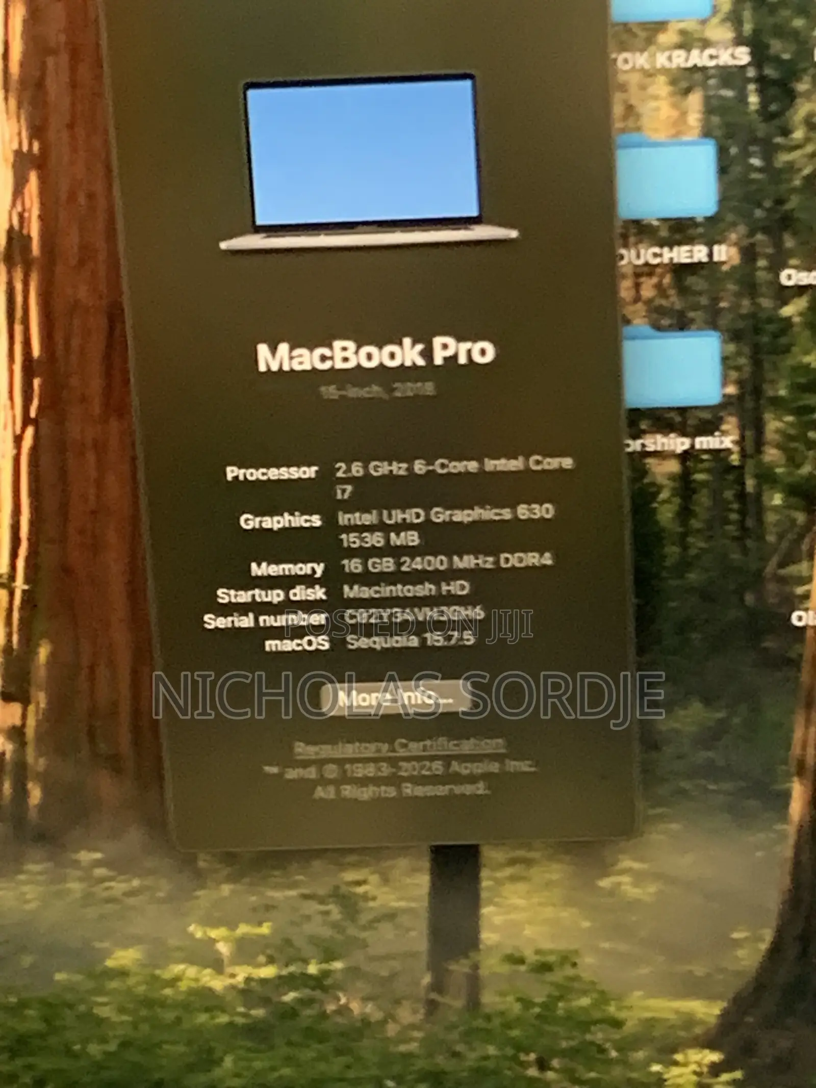 Laptop Apple MacBook Pro 2018 16GB Intel Core i7 SSD 1T