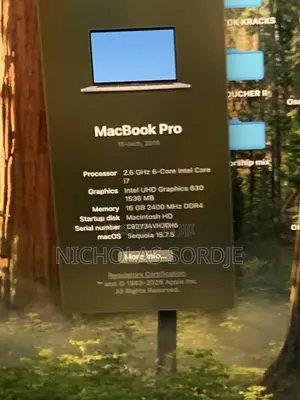 Laptop Apple MacBook Pro 2018 16GB Intel Core i7 SSD 1T