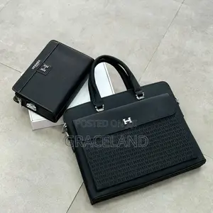 This Is Original Hermes Briefcase 2in1 Pure Leather Suitcases
