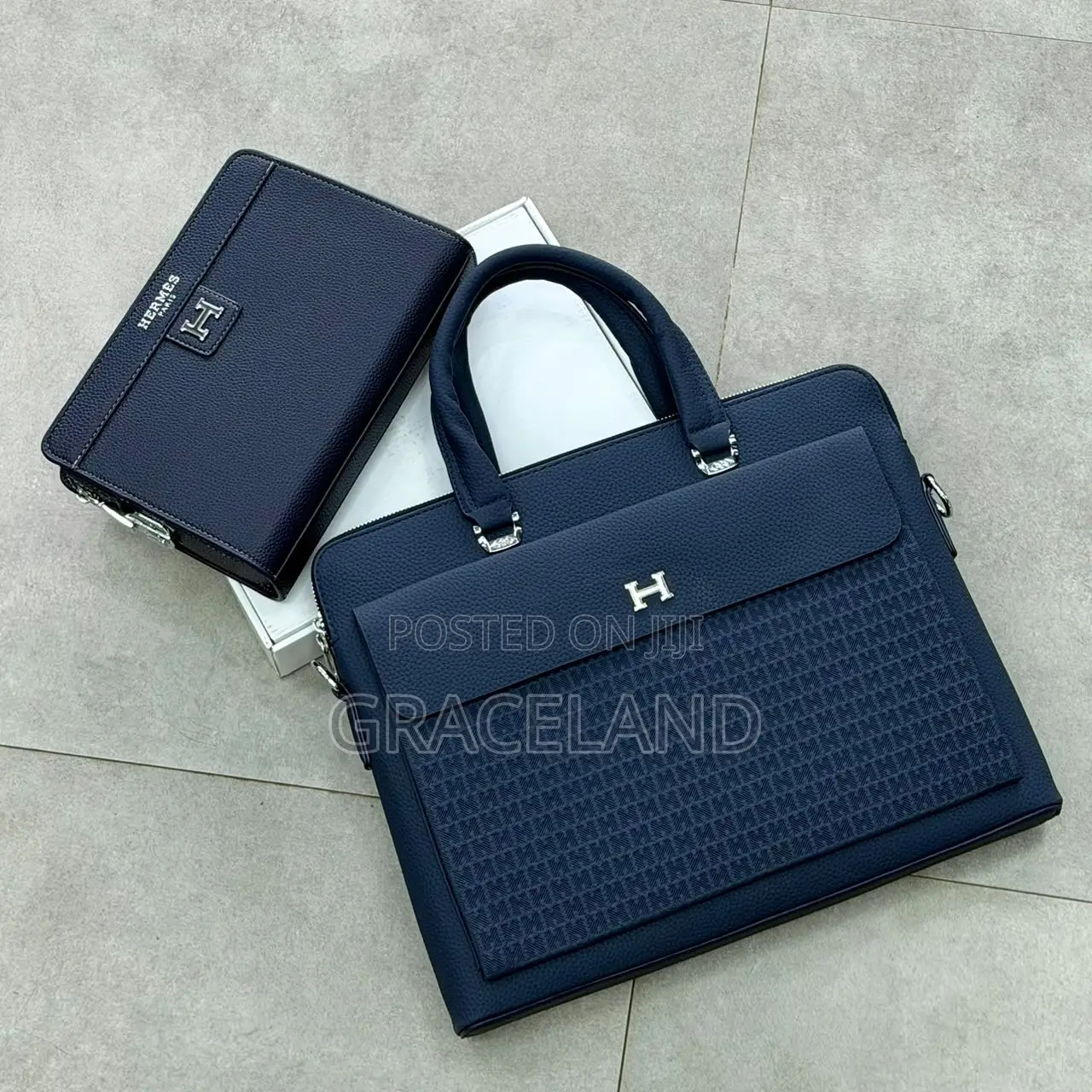 This Is Original Hermes Briefcase 2in1 Pure Leather Suitcases