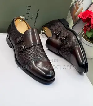Berluti-Style Woven Leather Double Monk Strap Loafers