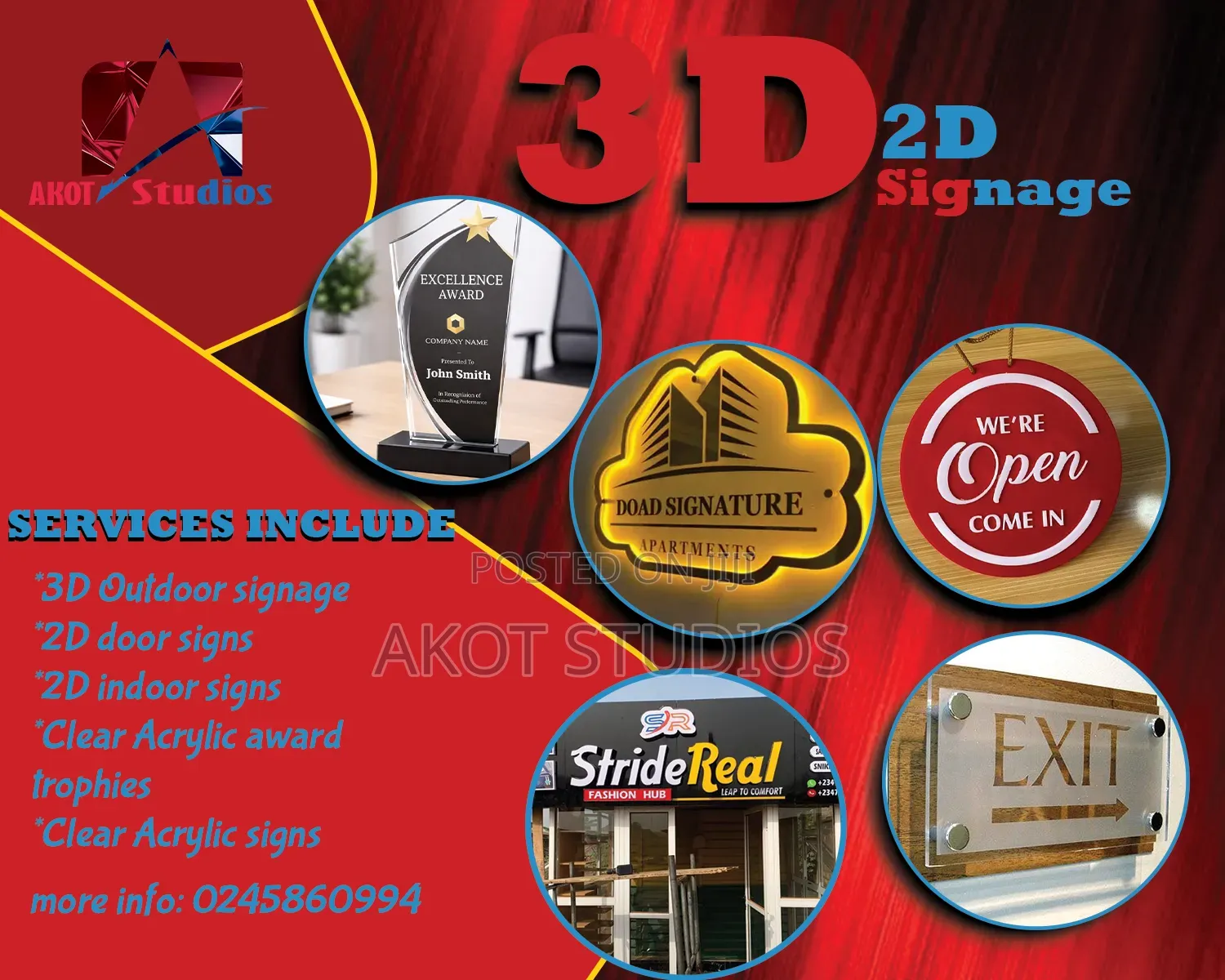 3D and 2D Signage