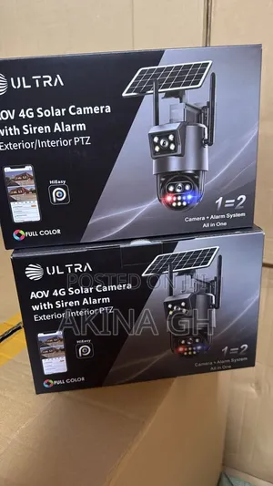 Ultra Solar 4G Sim Dual Lens Camera 2 Way Audio Full Color Siren