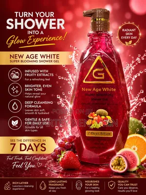 New Age White Shower Gel