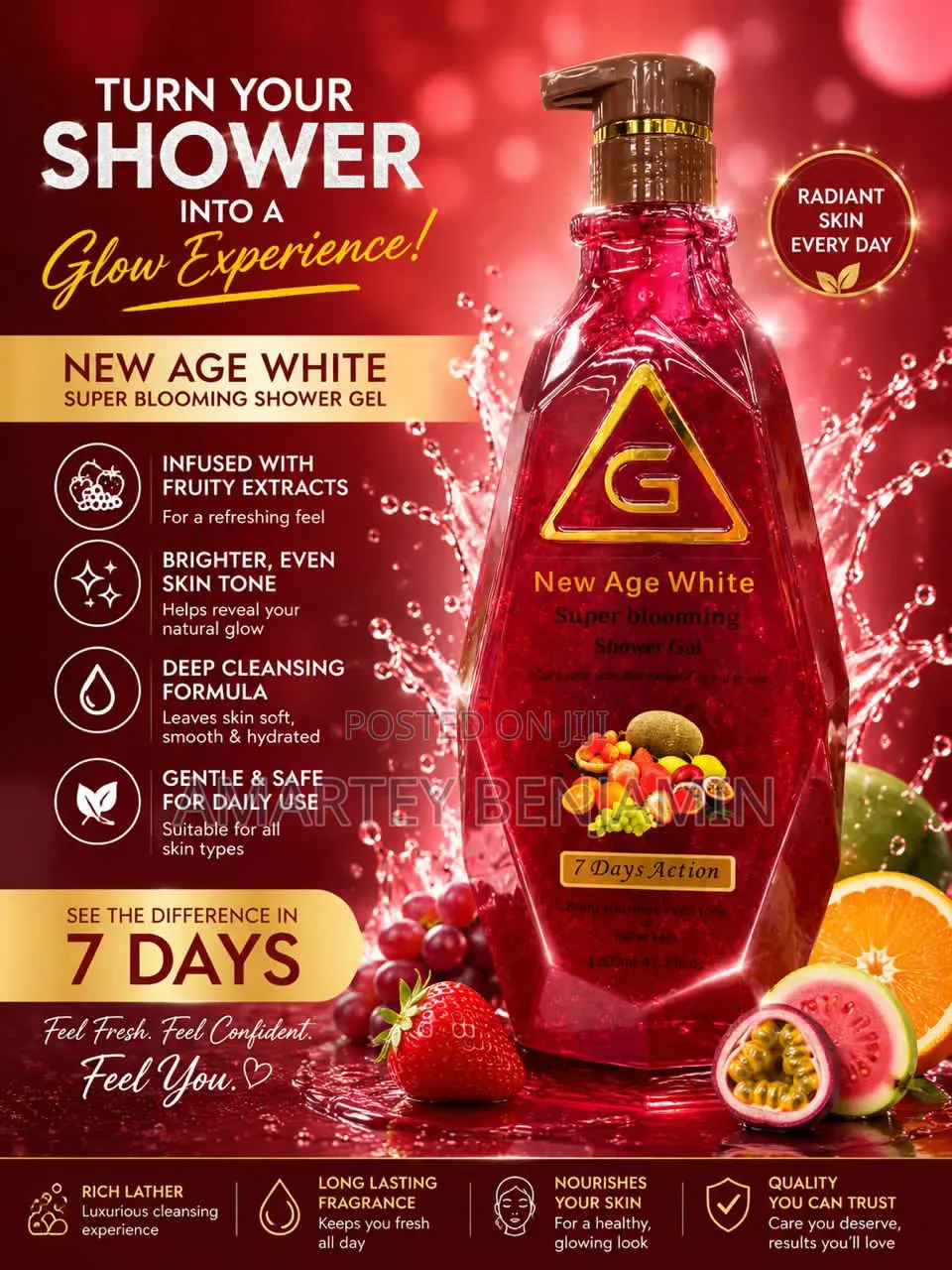 New Age White Shower Gel