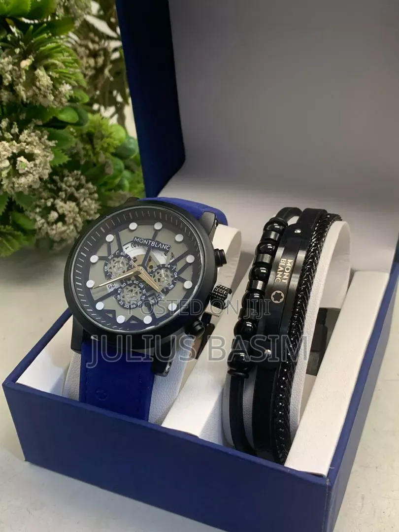 Montblanc Watch With Bracelet and Bag in Box