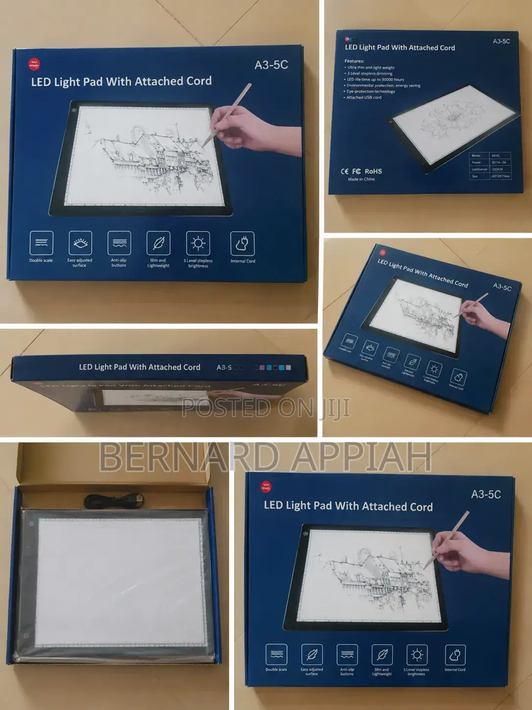 LED Light Pad for Tracing Drawing UltraThin Adjustable Brightness