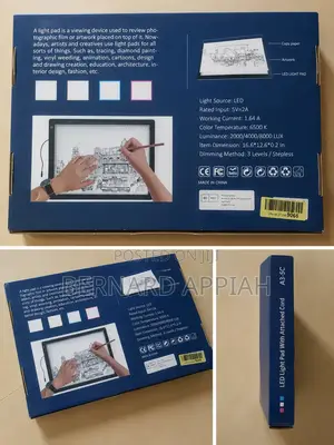 LED Light Pad for Tracing Drawing UltraThin Adjustable Brightness