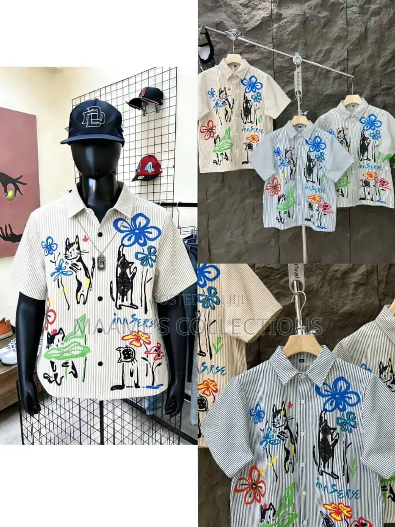 Men’s Premium Printed Short Sleeve Shirts -Different Designs Colours