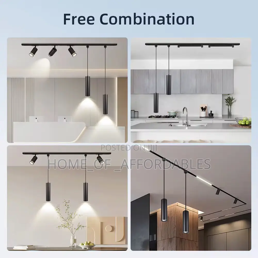 Modern LED Track Pendant Light Fixture