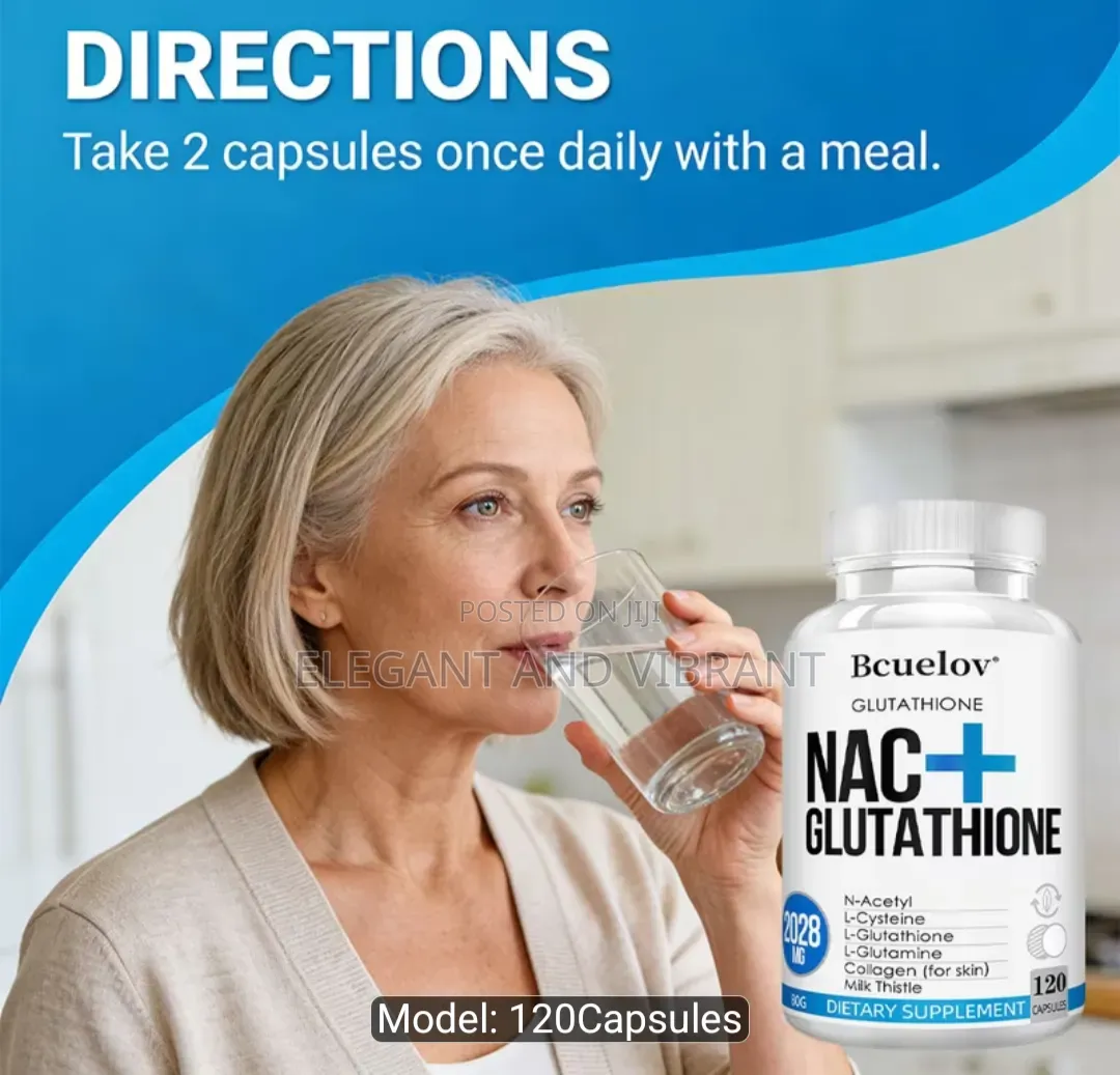 Nac + Glutathione Advanced Skin Formula 2028mg 120 Caps With Collogen