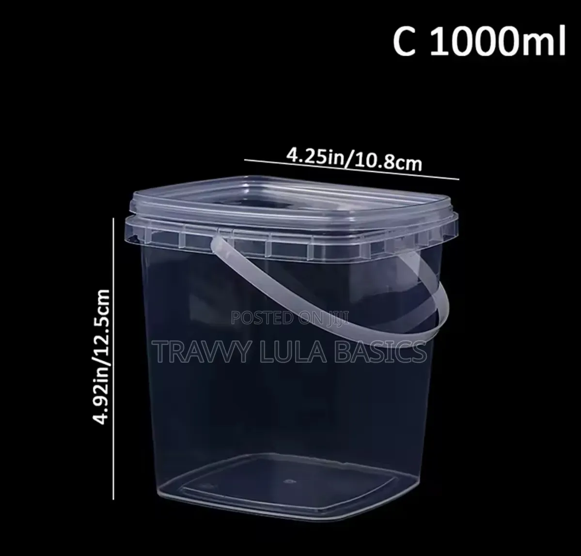 New Tamper Proof Food Storage Bucket 1000ml-10pcs