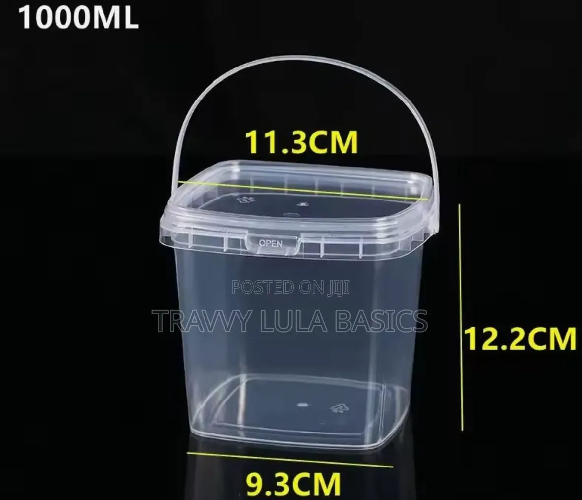 New Tamper Proof Food Storage Bucket 1000ml-10pcs