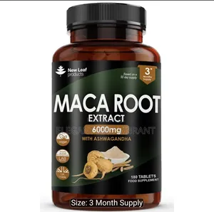 Maca Root With KSM-66 Ashwagandha and Geinseng 6000mg 180 Capsules