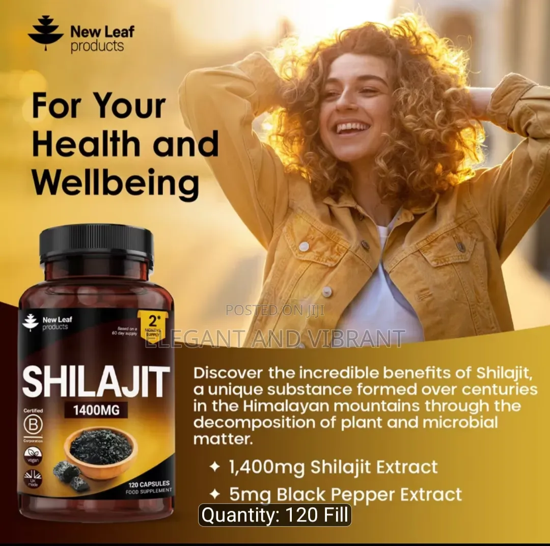 Shilijat 1400mg ,120 Capsules, Himalayan Shilijat With 60%fulvic Acid