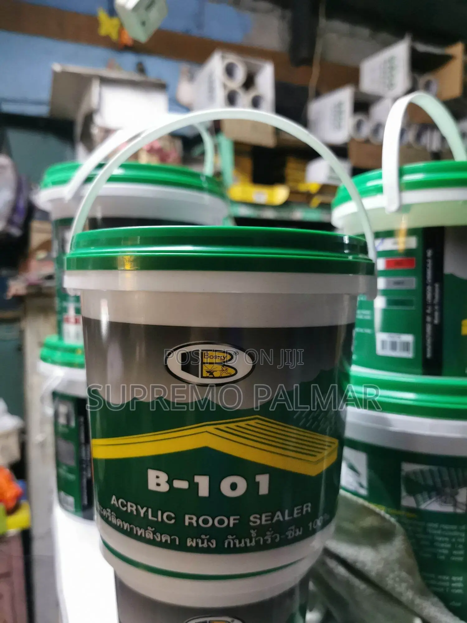 Bosny B-101 Acrylic Roof Sealer 5kg- Waterproof Roof Coating for Roofs