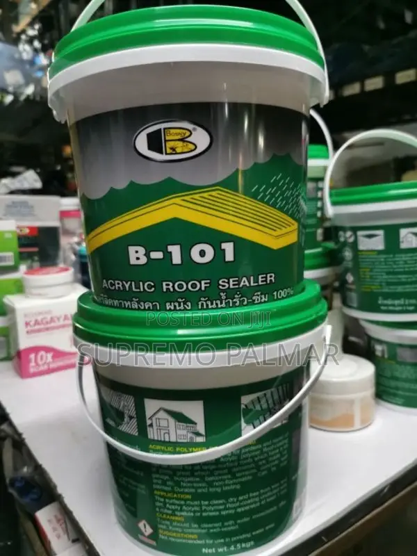 Bosny B-101 Acrylic Roof Sealer 5kg- Waterproof Roof Coating for Roofs
