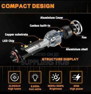 4piece High-Brightness Universal Plug Play LED Car Headlight Bulb Kit