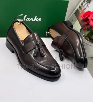 Coffee Brown Men's Leather Clark's Ring My Bell Shoes