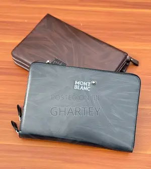 Mont Blanc Premium Double Zip-Around Clutch Bag Available in 3 Colors