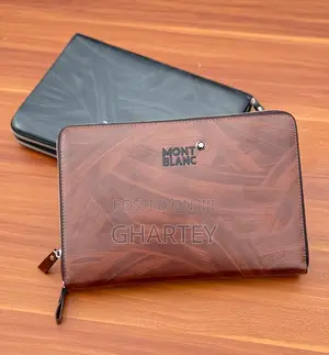 Mont Blanc Premium Double Zip-Around Clutch Bag Available in 3 Colors