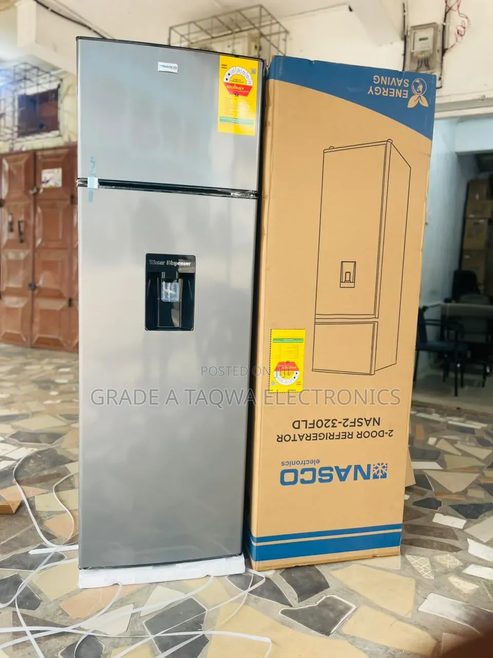 Nasco 2-Door Top Mount 280-Litre Refrigerator