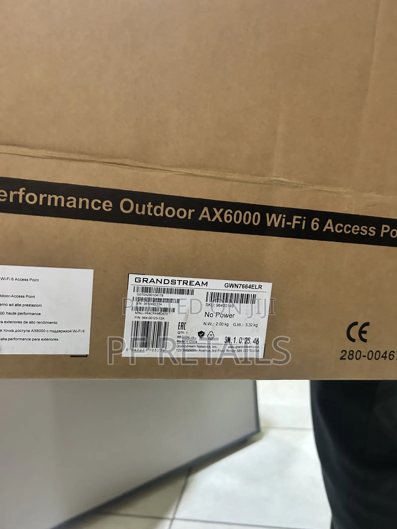 Grandstream GWN7664ELR Outdoor AX6000 Wi-Fi 6