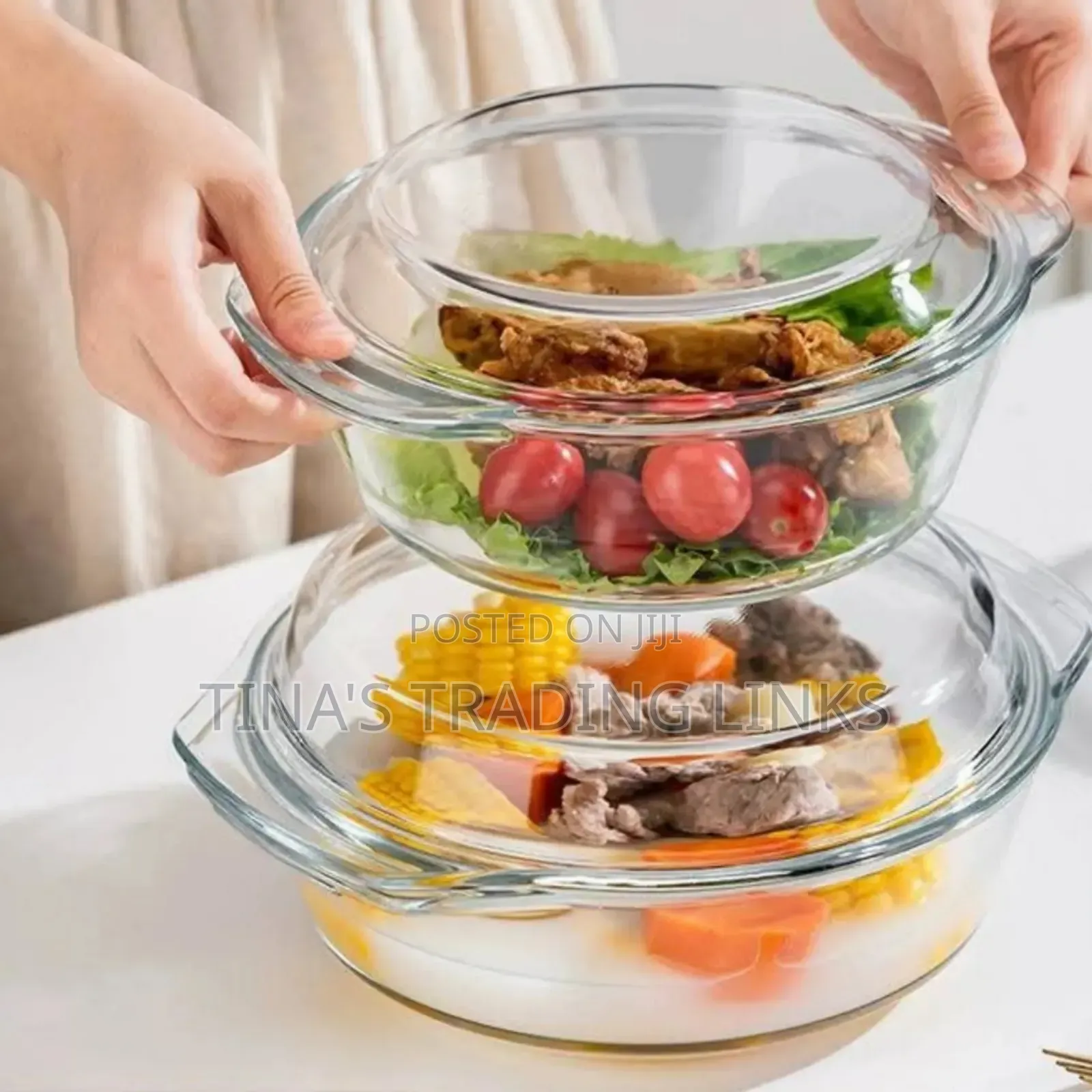 2 Set Transparent Glass