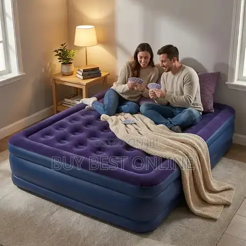 Tesco Double Raised Air Mattress With Pump