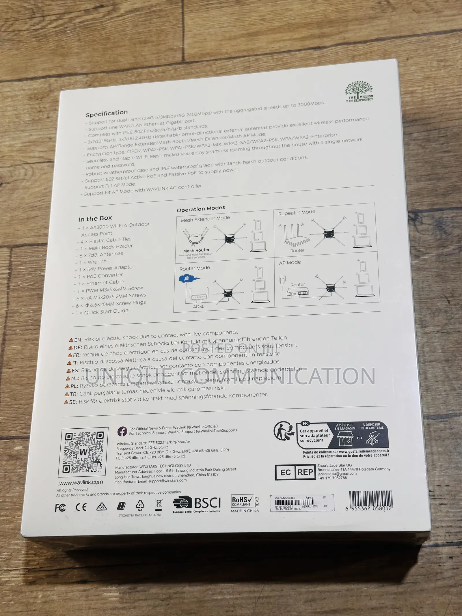 WAVLINK AX3000 Wi-Fi 6 Outdoor Access Point