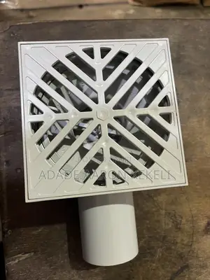 Side-Outlet PVC Floor Drain / Low-Profile Square Waste Drain