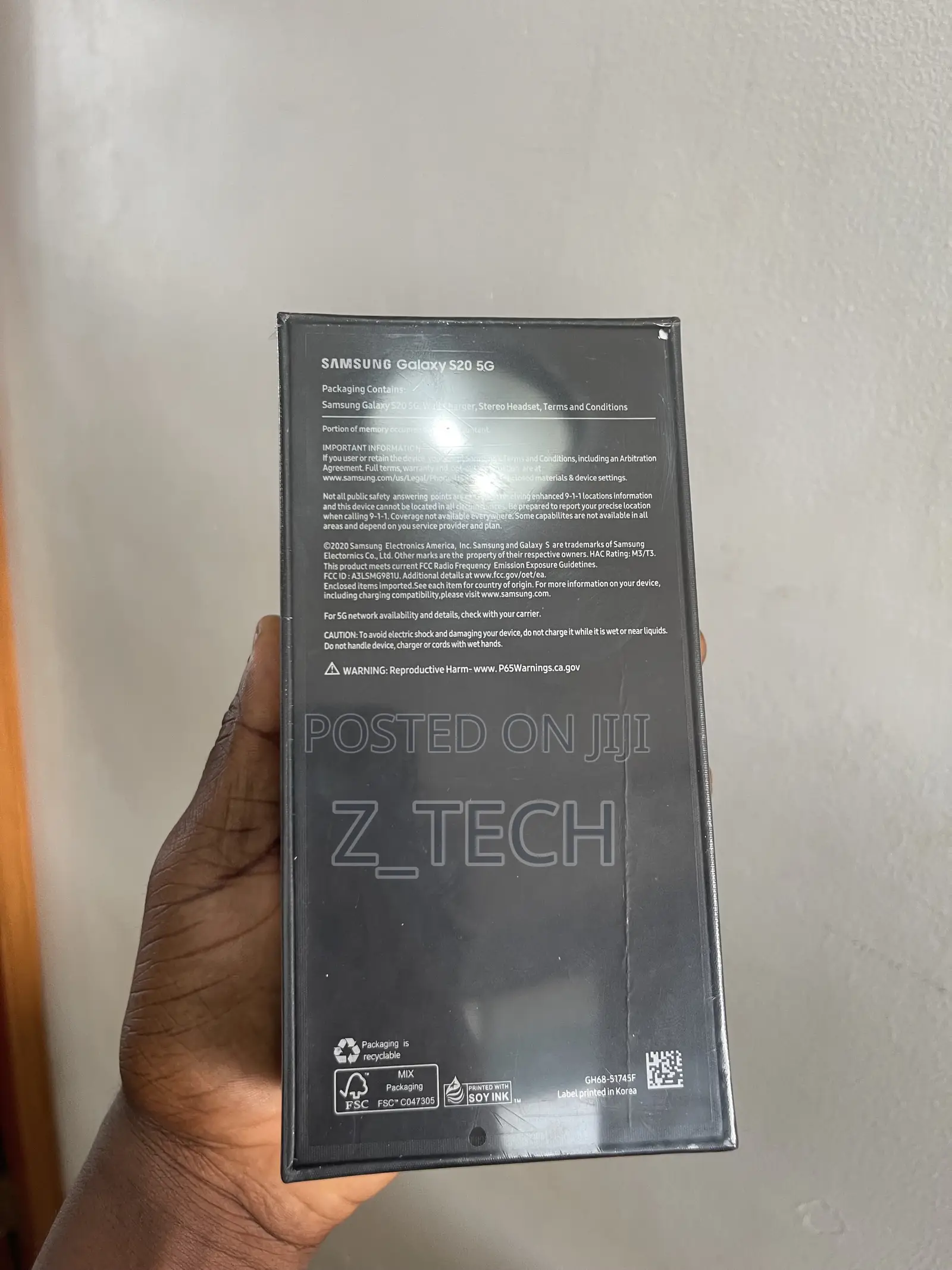 New Samsung Galaxy S20 128 GB Blue