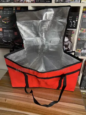 Insulated Red Bag for Hot Meals and Cold Drinks