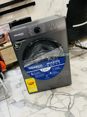 Efficient Sleek Grey Nasco 8kg Front Load Washing Machine